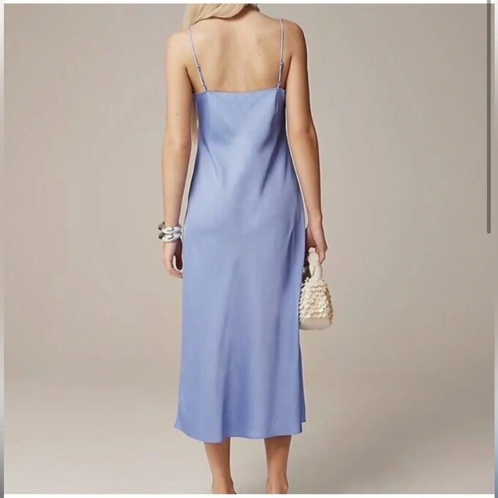 NWT J.Crew Blue Slip Dress size 12 - Picture 7 of 7